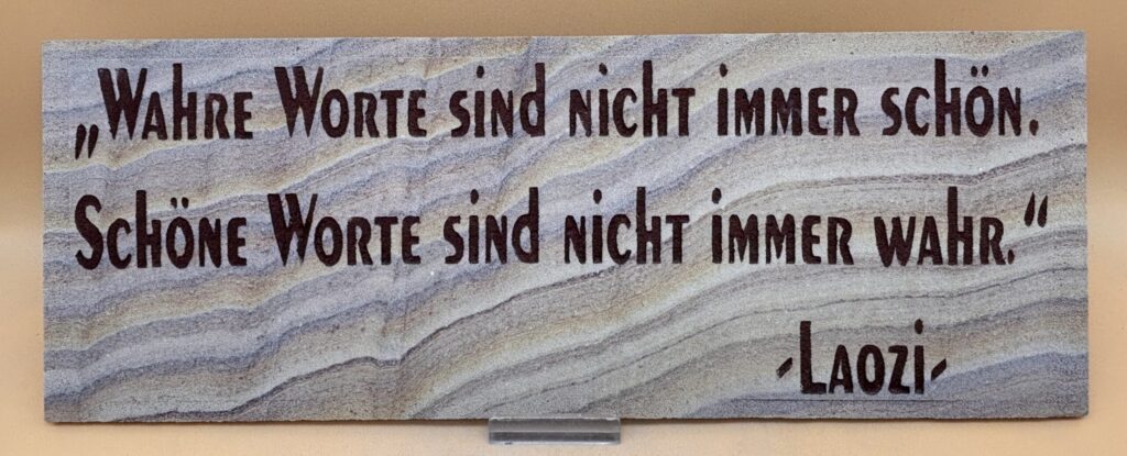 Spruchtafel Laozi