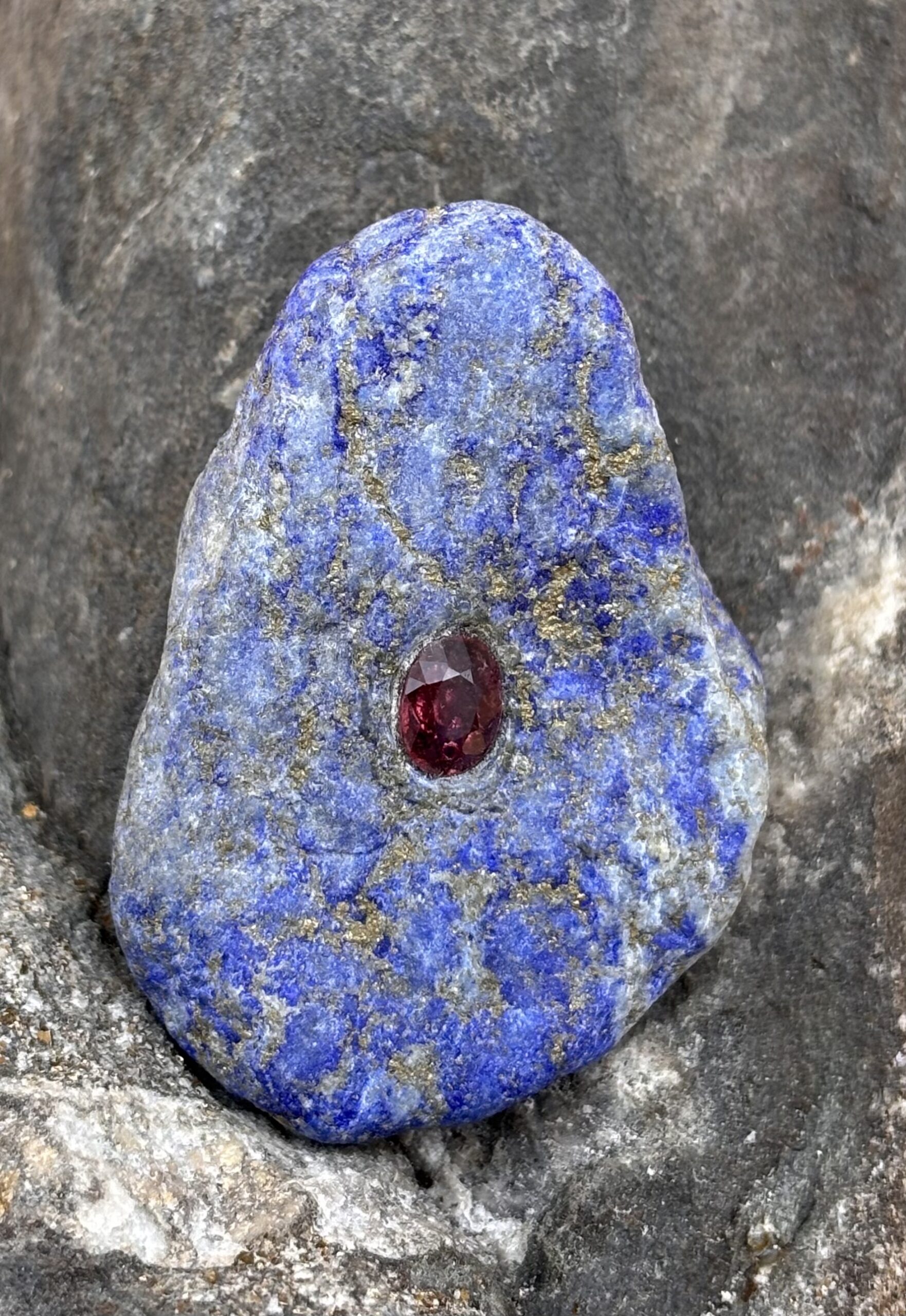 Lapislazuli-Rubin Anhänger